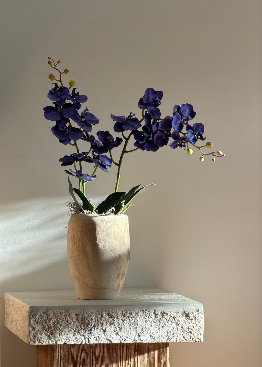 Indigo Blue Fake Phalaenopsis Orchid - 38"