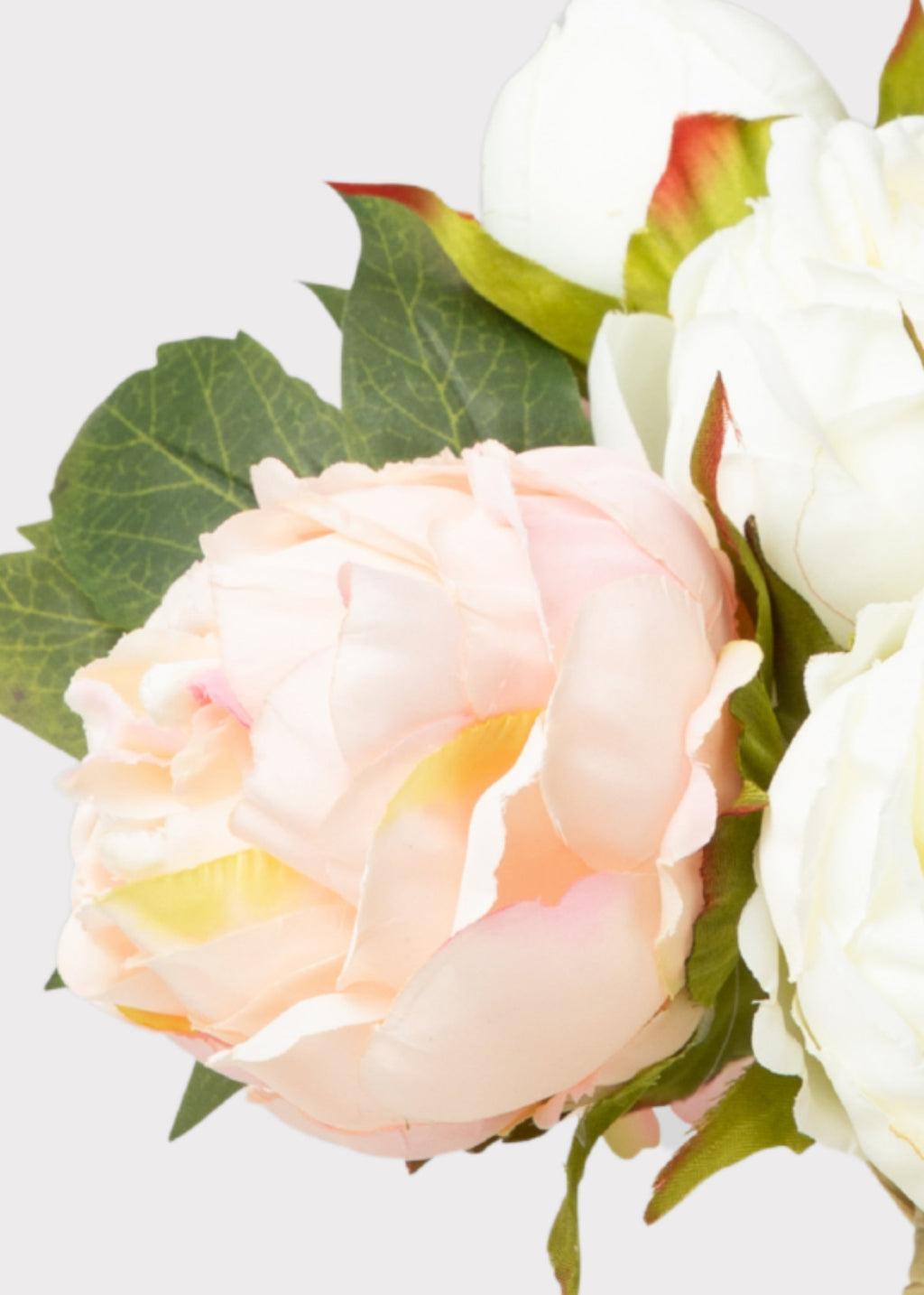 Blush Pink Artificial Peony Flower Bundle - 13"