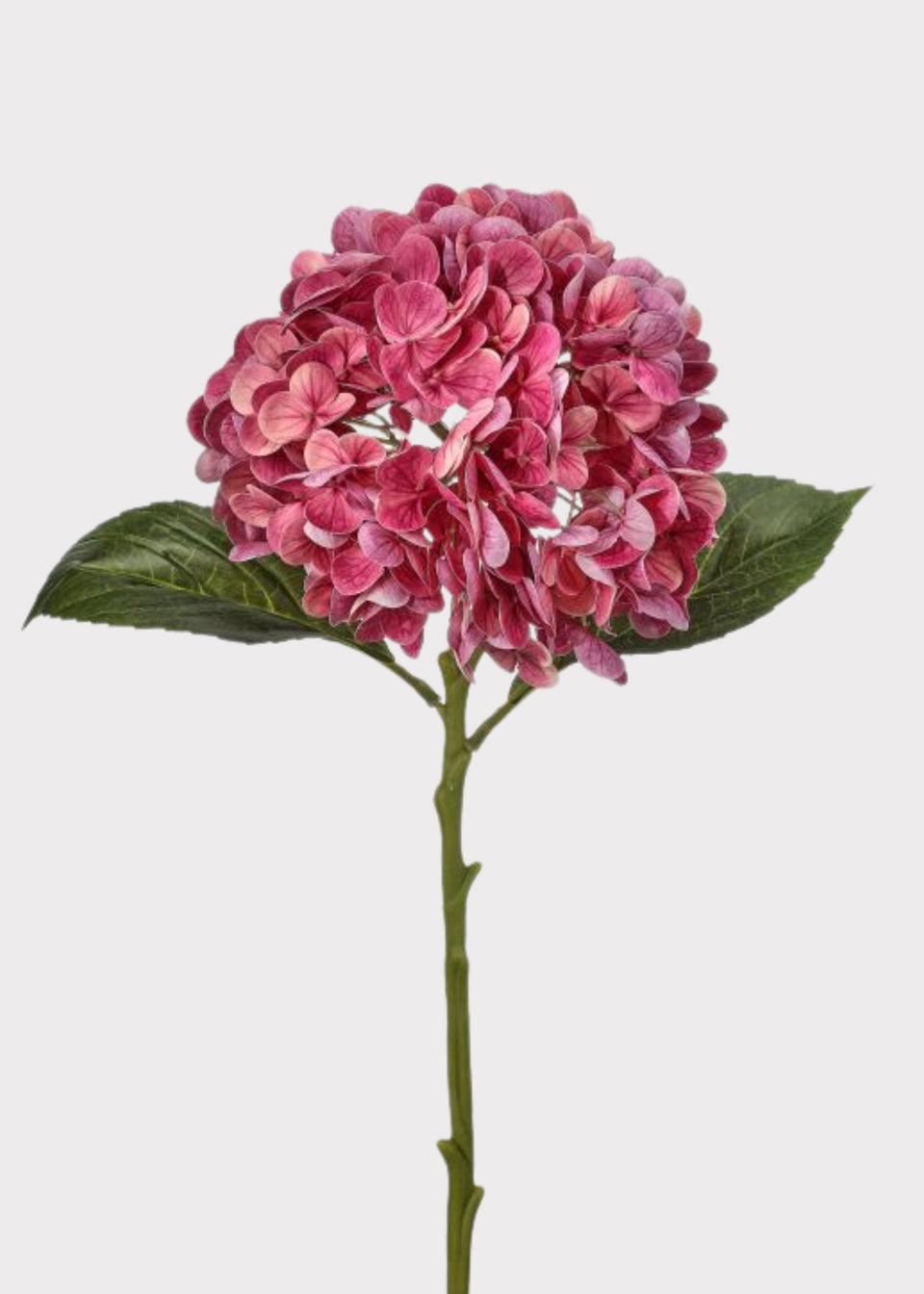 Fuchsia Pink Hydrangea Real Touch Fake Flower - 18.5"