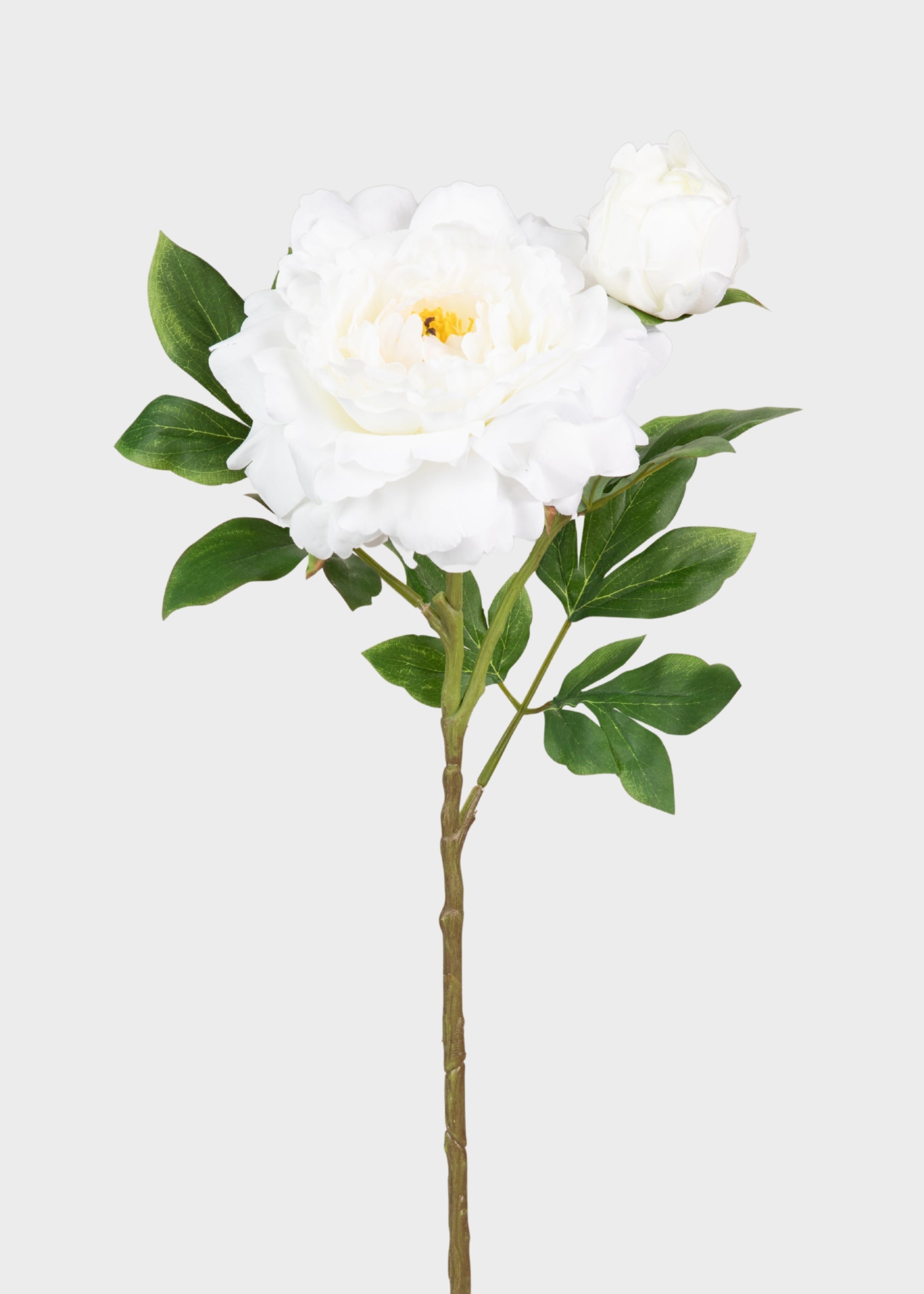 Deluxe White Queen Garden Peony Fake Flower - 30"