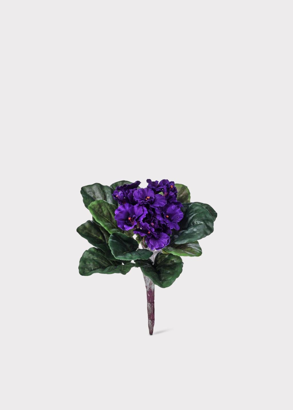 Purple Small African Violet Bush UV Treated Indoor/Outdoor Fake Plant - 8"
