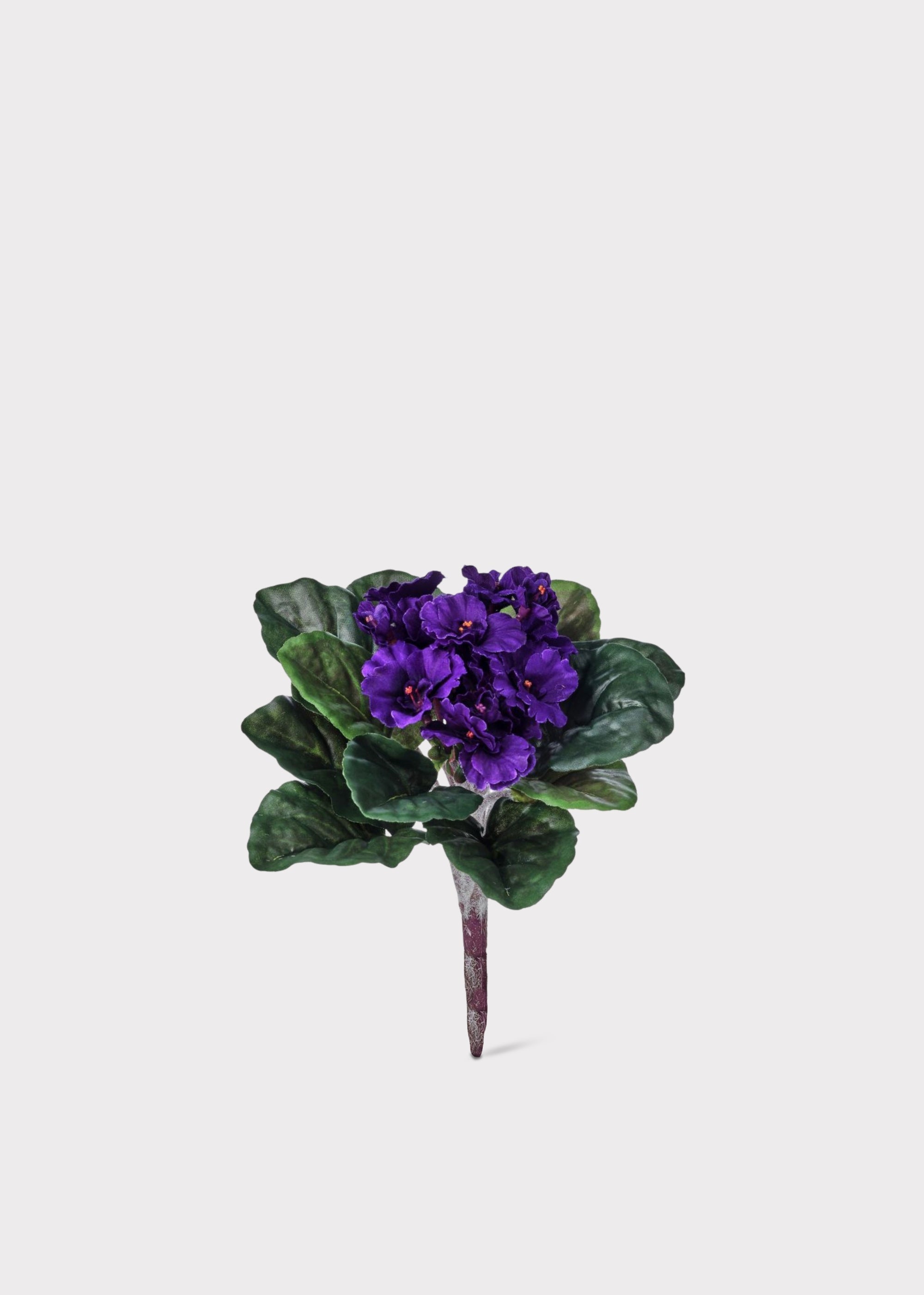 Purple Small African Violet Bush UV Treated Indoor/Outdoor Fake Plant - 8"