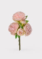 Fake Flower Bundle of 5 Blush Pink Peonies - 15"