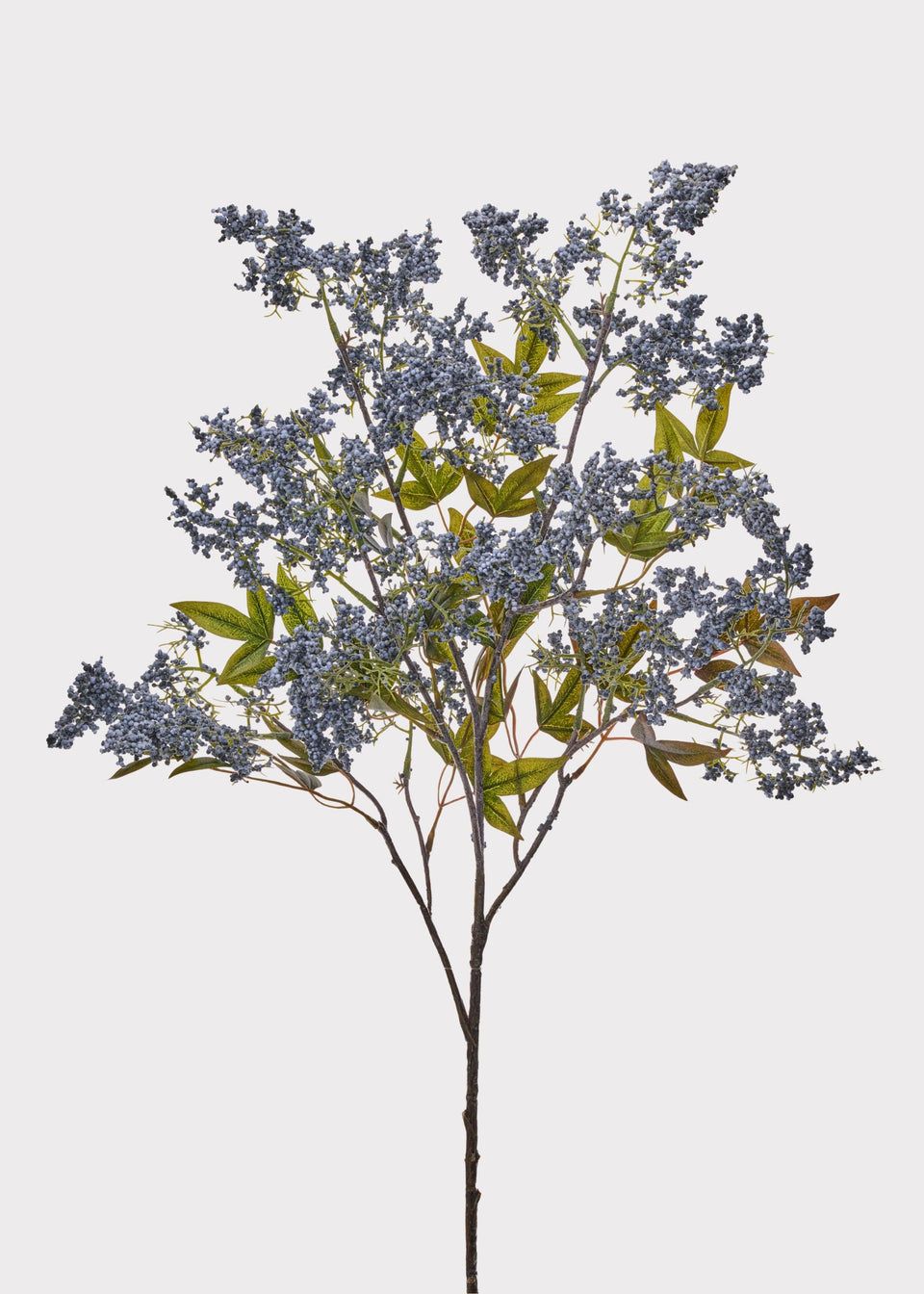 Artificial Wild Plum Berry Branch in Blue - 43"
