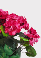 Pink Fuchsia Fake Geranium UV Treated Indoor/Outdoor Bush - 18.5"