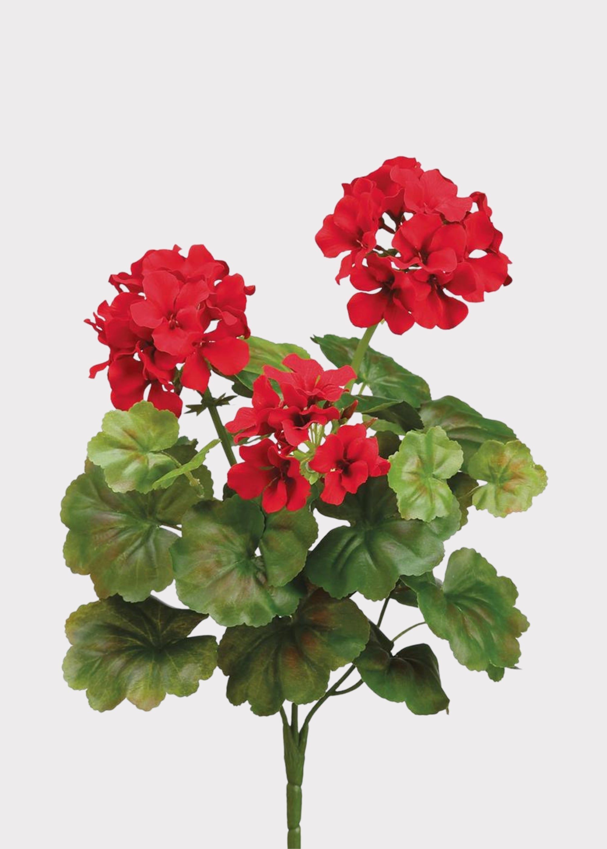 Fake Geranium Indoor/Outdoor Water Resistant Bush in Red - 17"