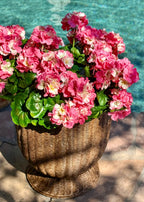 Fake Geranium Indoor/Outdoor Water Resistant Bush in Pink - 19"
