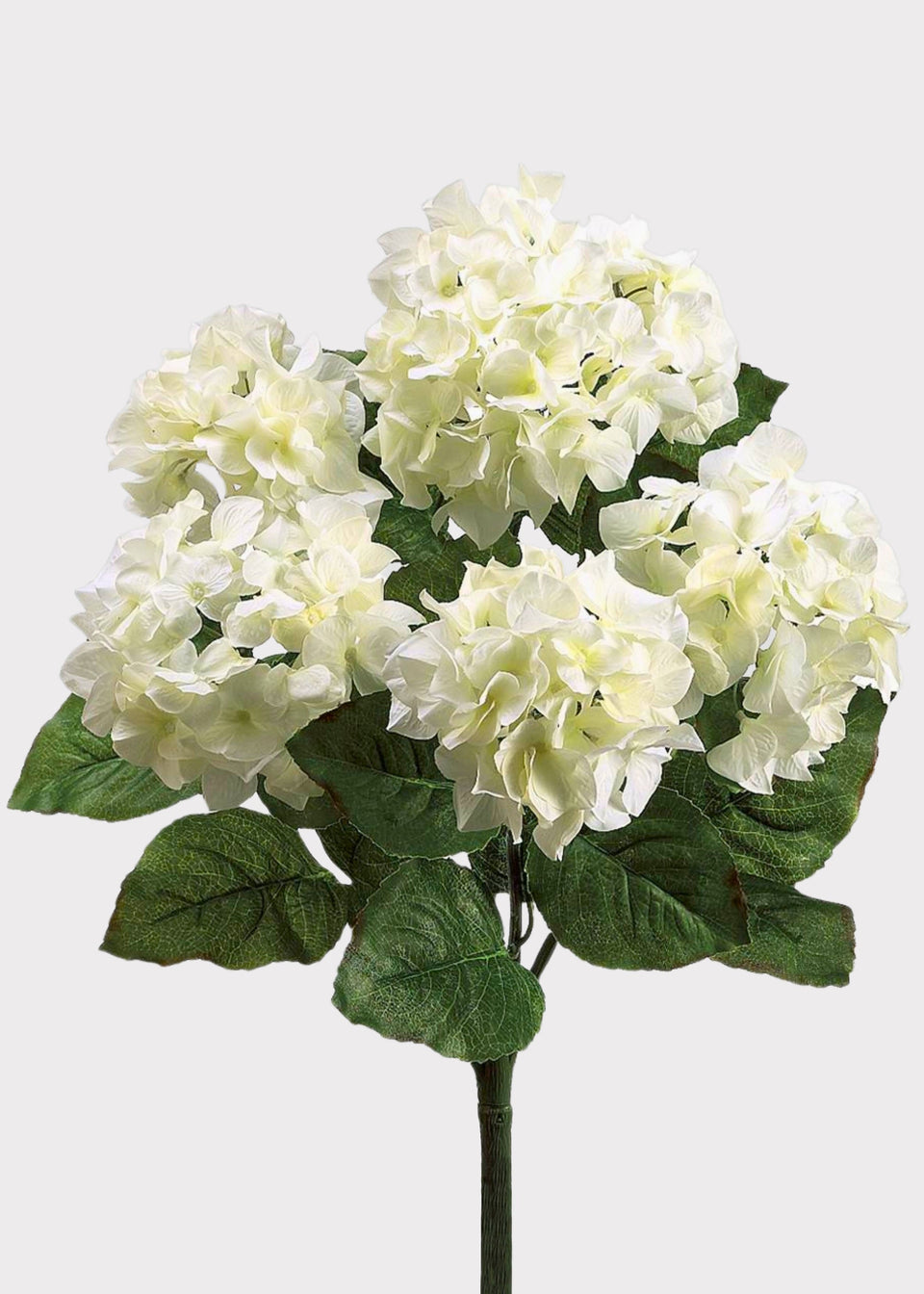 Fake Blooming Hydrangea Bush in Cream White - 22"