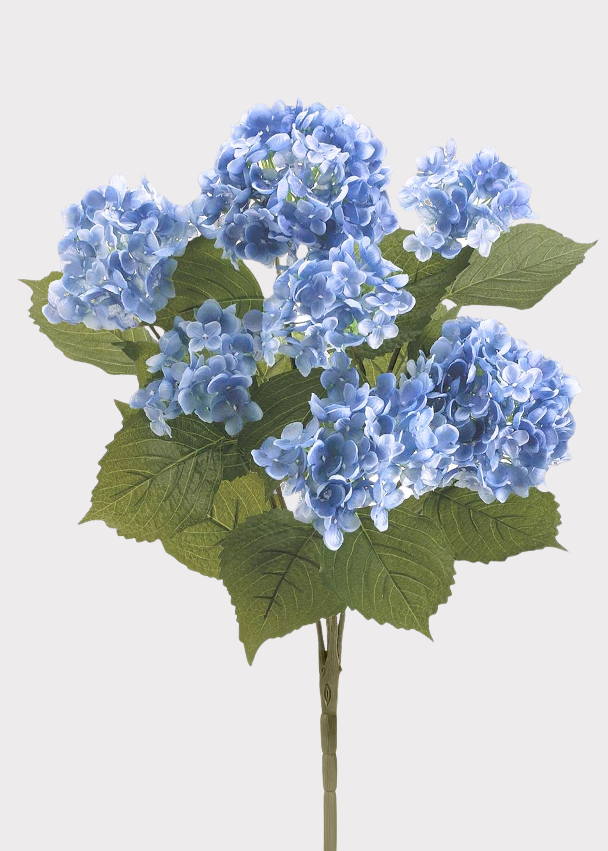 Blue Blooming Artificial Hydrangea Bush - 22"