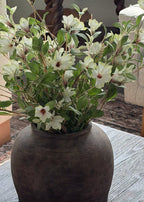 Fake Blooming Wild Petunia Flower Bush in Cream - 30"