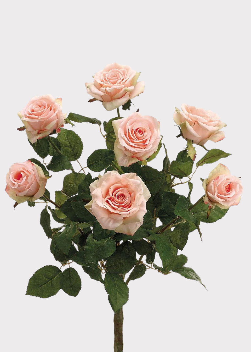 Fake Confetti Rose Bush in Peach Pink - 21.5"