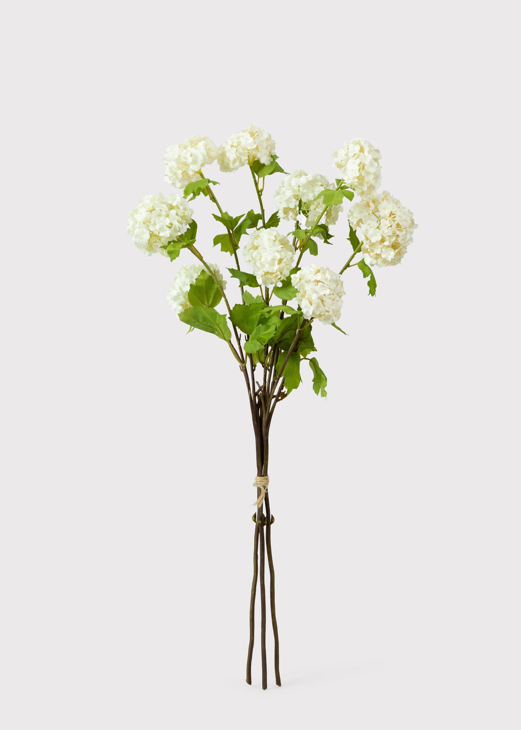 Fake Snowball Flower Bundle in White - 31"