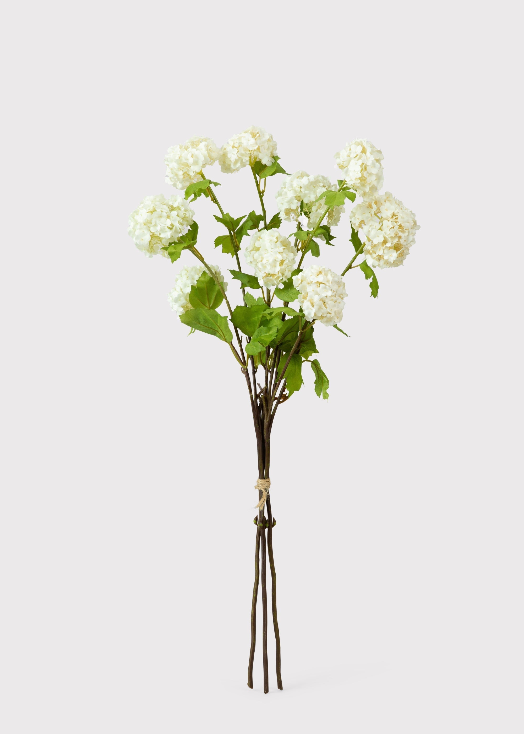 Fake Snowball Flower Bundle in White - 31"