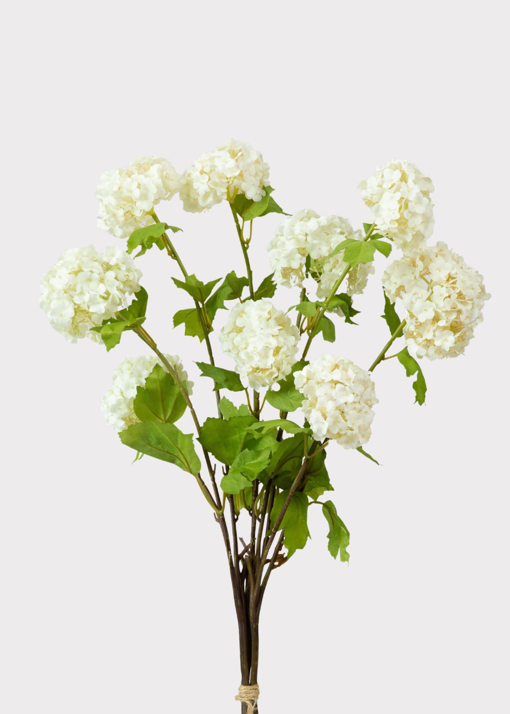 Fake Snowball Flower Bundle in White - 31"