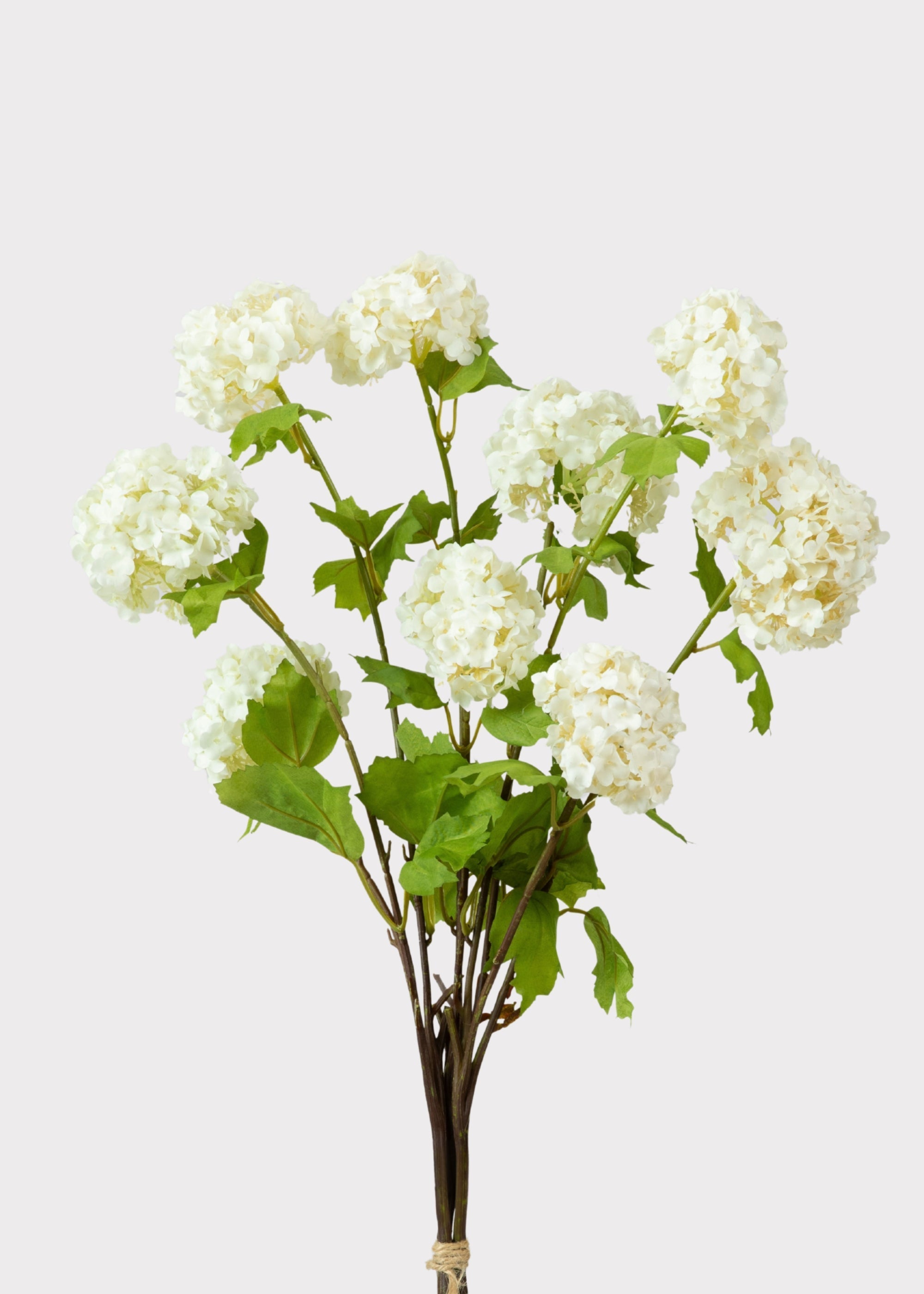 Fake Snowball Flower Bundle in White - 31"