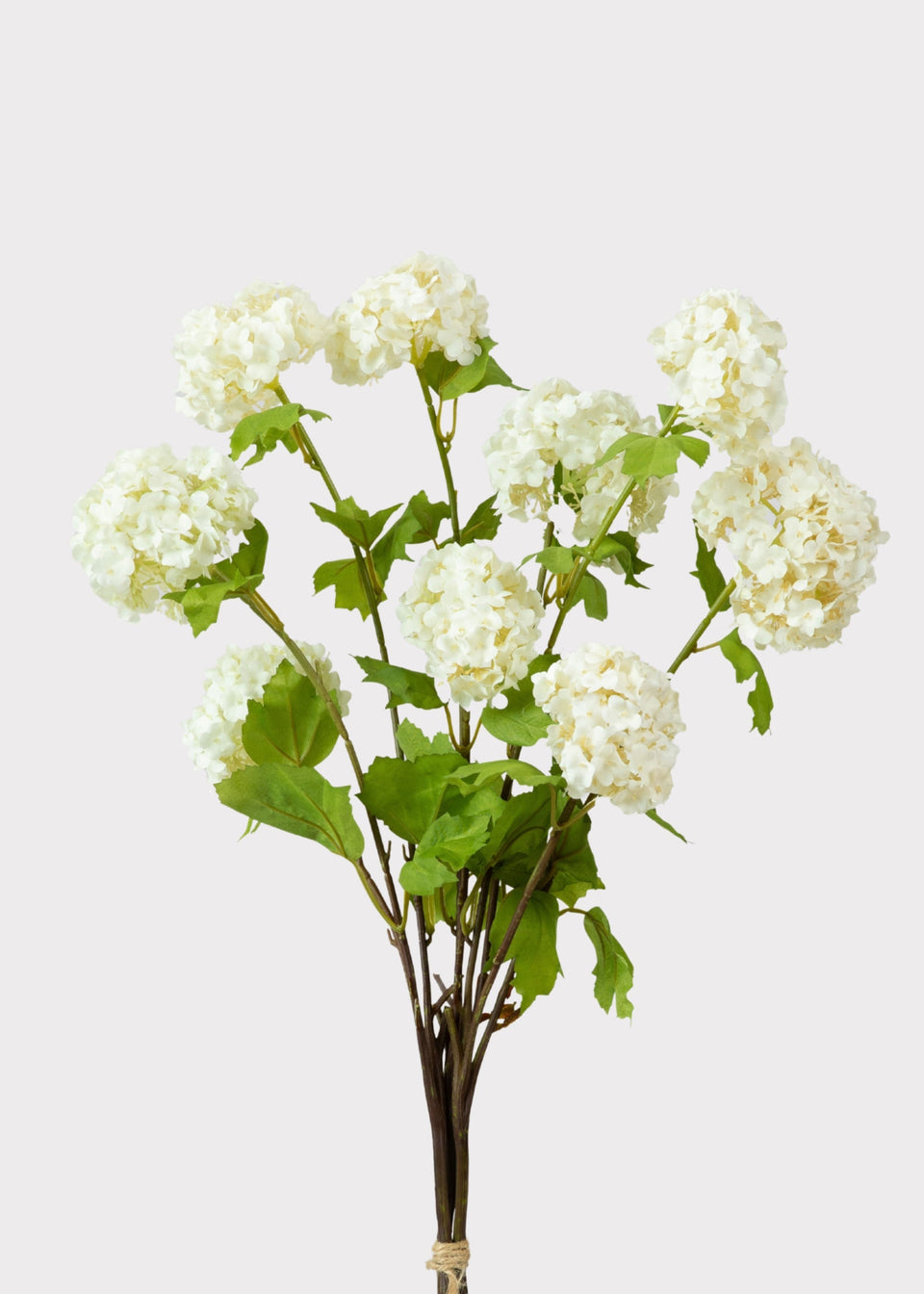 Fake Snowball Flower Bundle in White - 31"