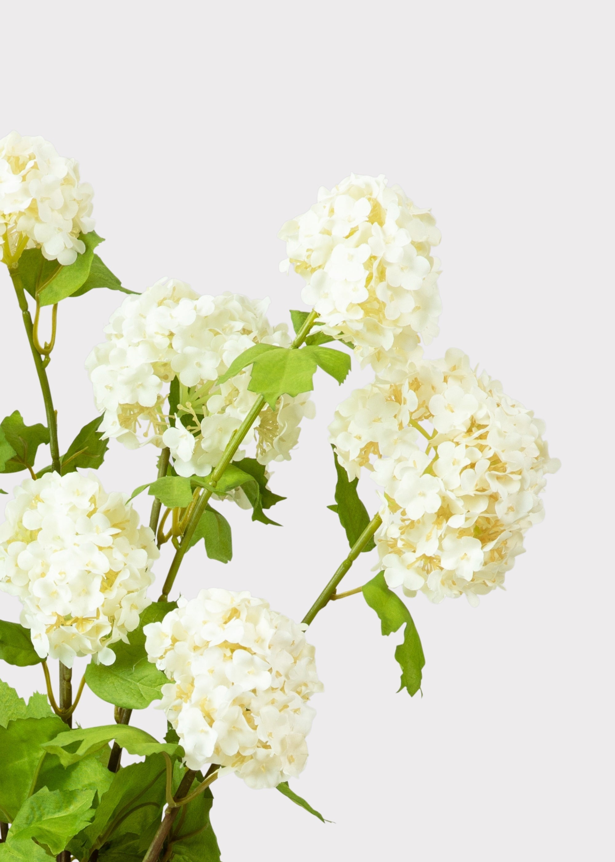 Fake Snowball Flower Bundle in White - 31"