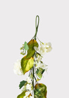 Artificial Blooming Hydrangea Flower Garland in Cream - 72"