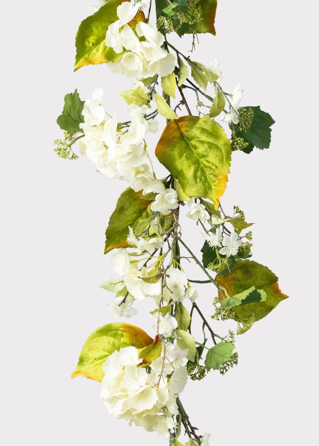 Artificial Blooming Hydrangea Flower Garland in Cream - 72"