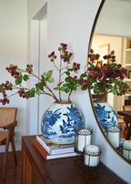 Mauve and Burgundy Fake Raspberry Fruit Branch - 30.5"