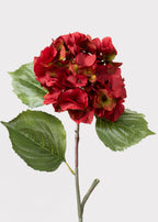 Artificial Blooming Hydrangea Flower in Red - 23"