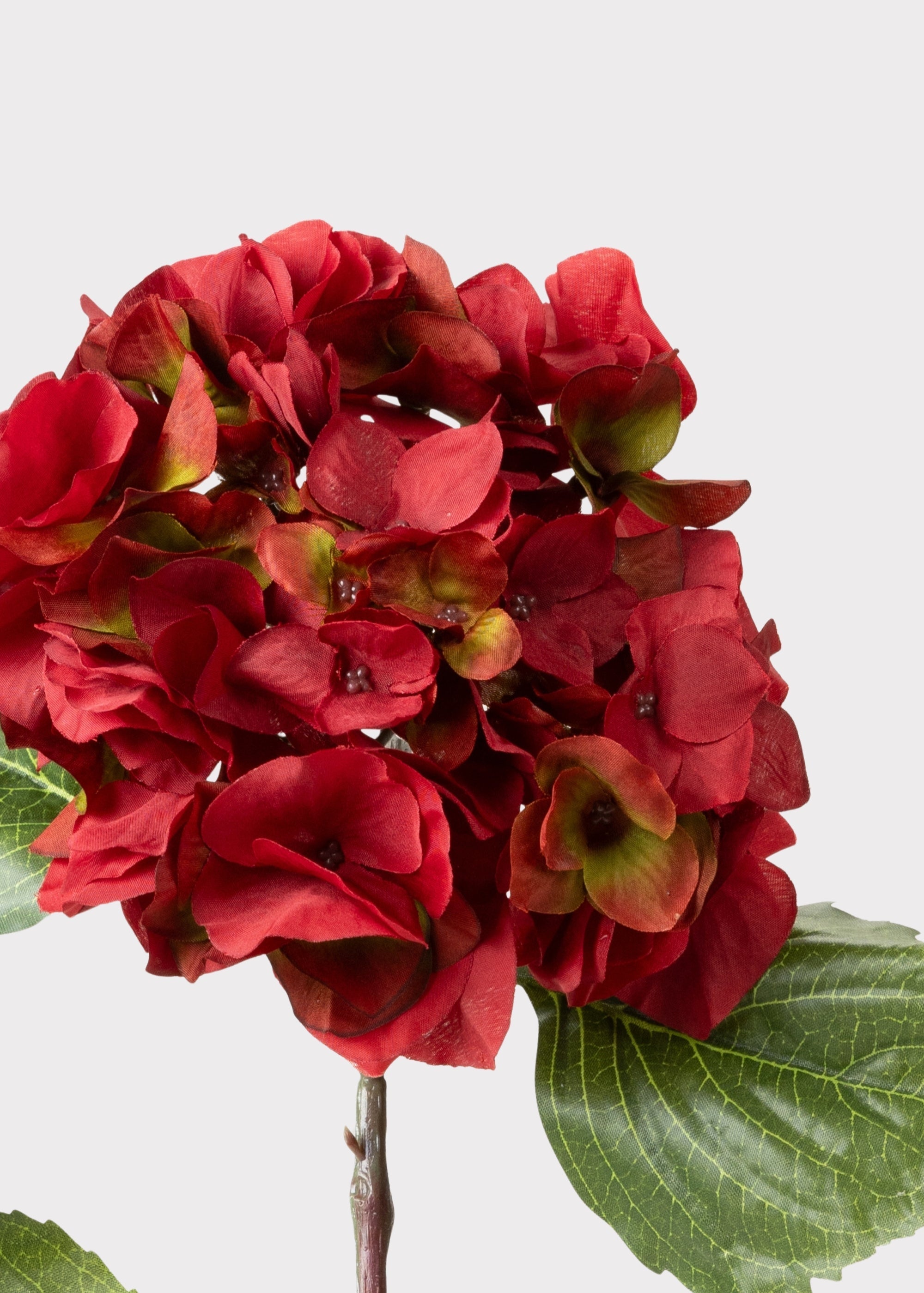 Artificial Blooming Hydrangea Flower in Red - 23"