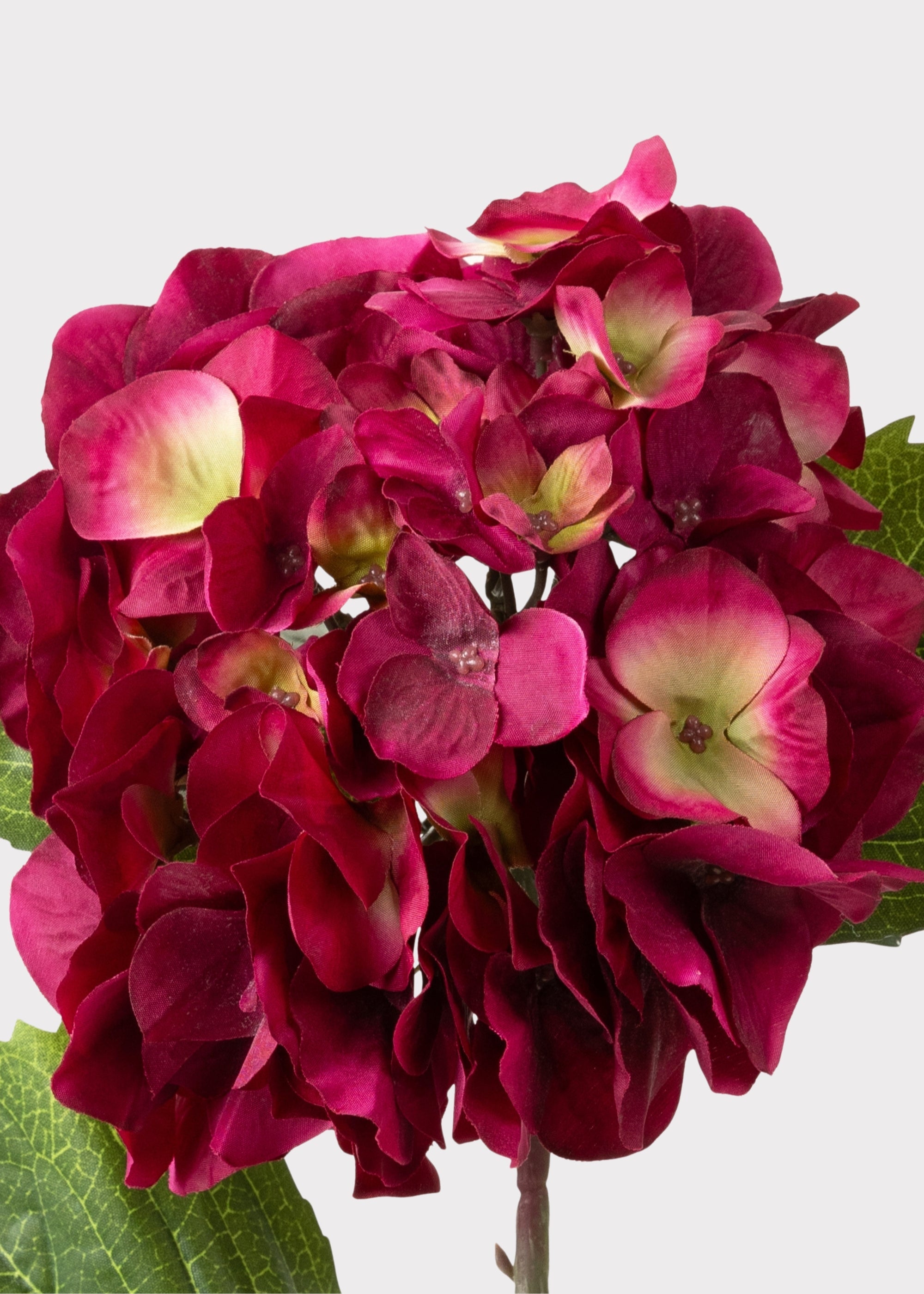 Deep Pink Fake Blooming Hydrangea Flower - 23"