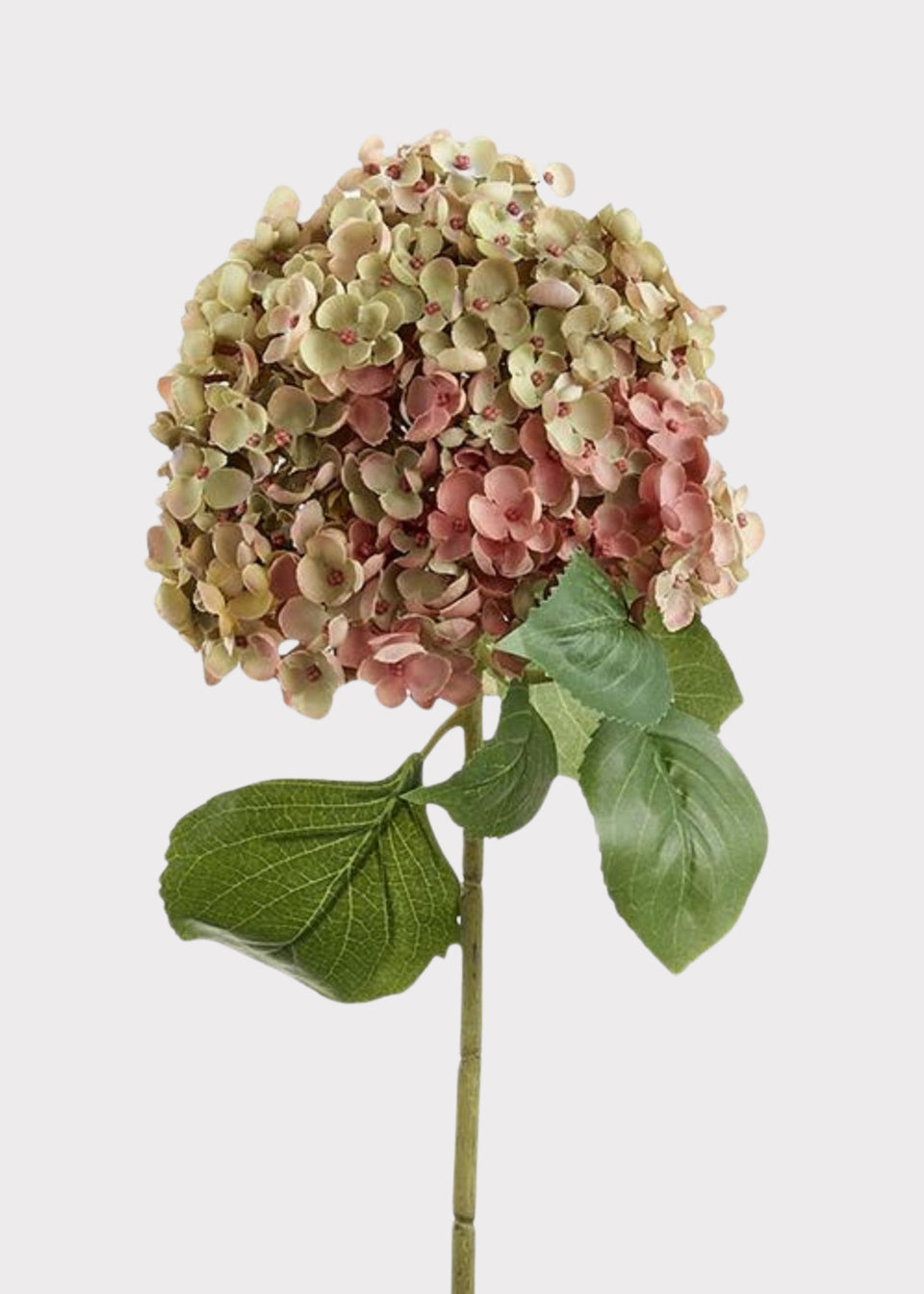 Mauve Green Artificial Hydrangea Flower - 34"