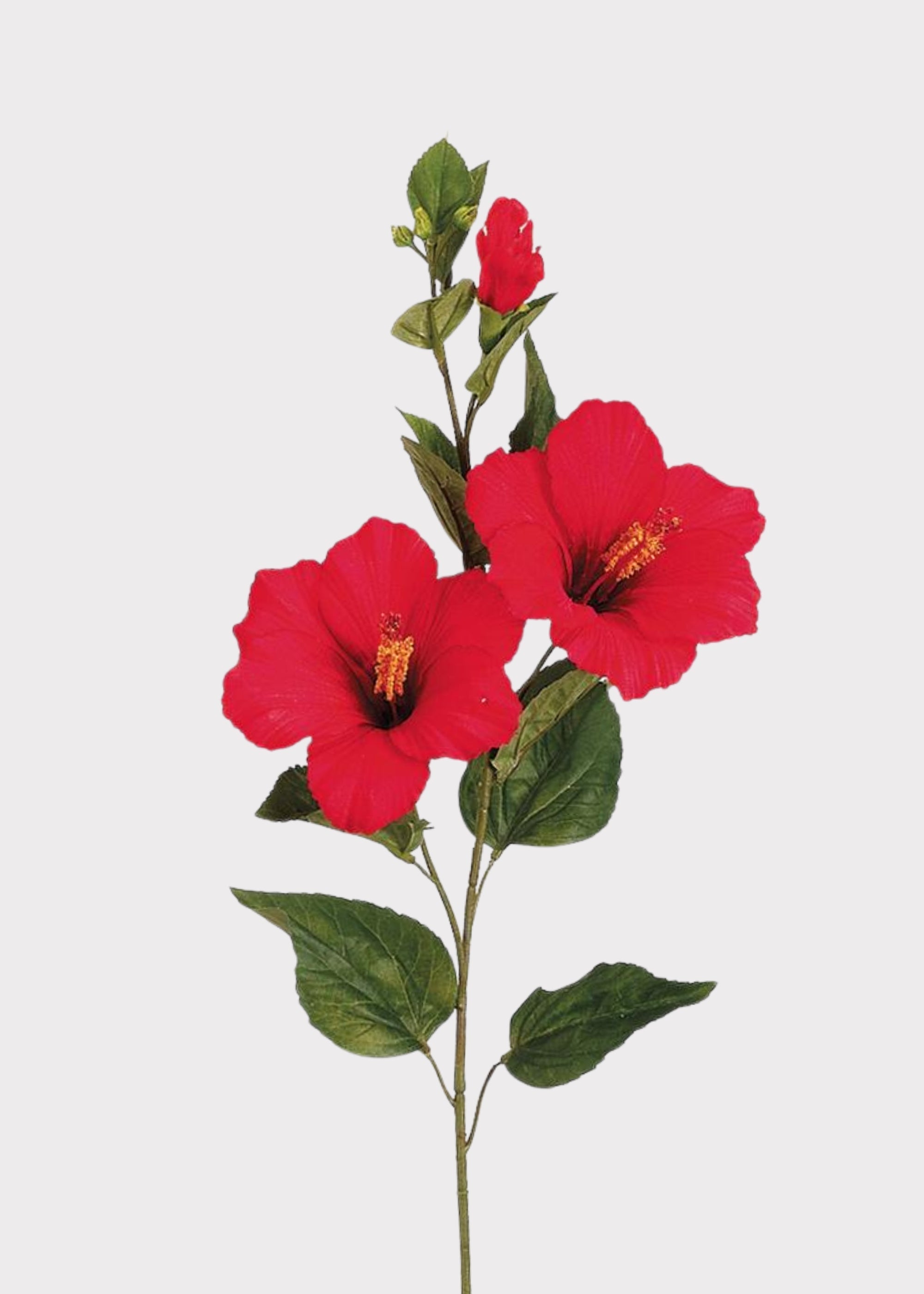 Red Fake Hibiscus Tropical Flowers - 31"