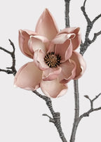 Mauve Beige Artificial Magnolia Flower Branch - 39.5"