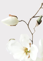 Cream Artificial Magnolia Flower Stem - 19"