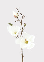 Cream Artificial Magnolia Flower Stem - 19"