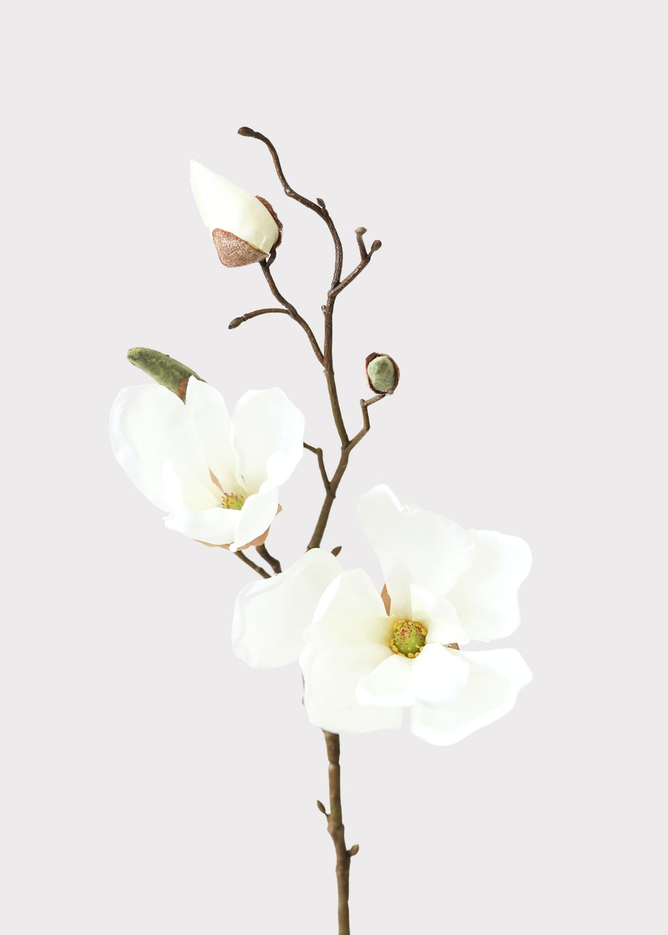 Cream Artificial Magnolia Flower Stem - 19"