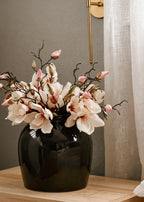 Blush Pink Fake Magnolia Flower Stem - 19"