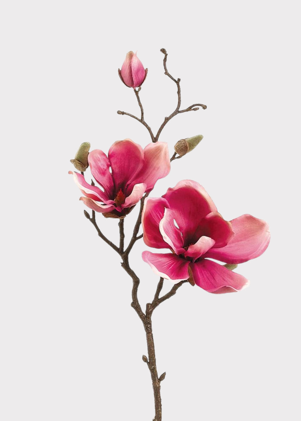 Artificial Magnolia Flower Stem in Pink - 19"