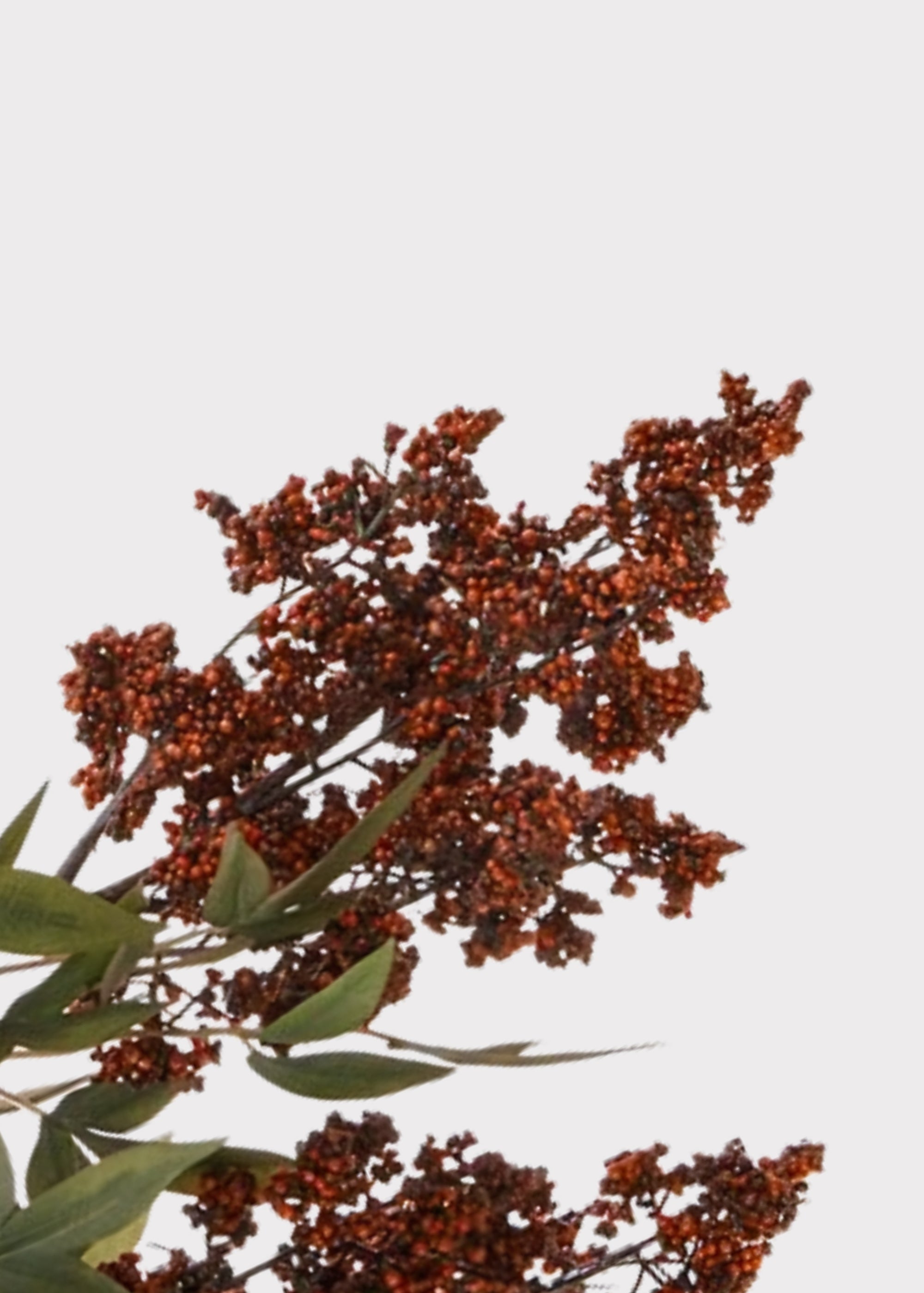 Burgundy Fake Hanging Nandina Berry Branch - 45"