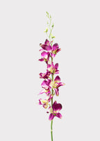 Purple Artificial Dendrobium Orchid Flower Branch - 35.5"