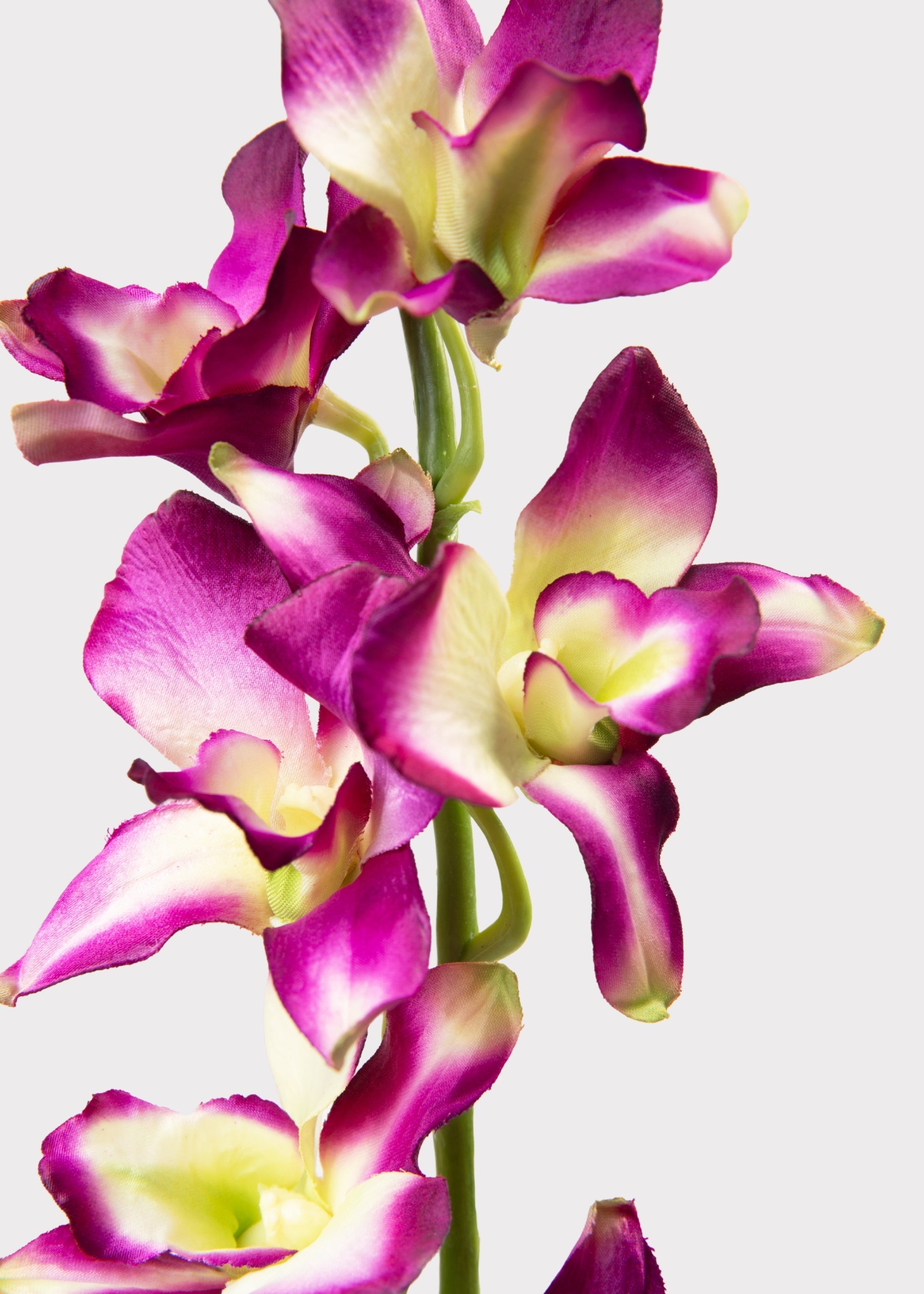 Purple Artificial Dendrobium Orchid Flower Branch - 35.5"