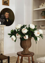 Cream Artificial Peony Flowers - 22"