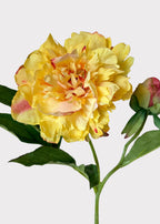 Fake Peony Flower in Golden Sunset - 28"