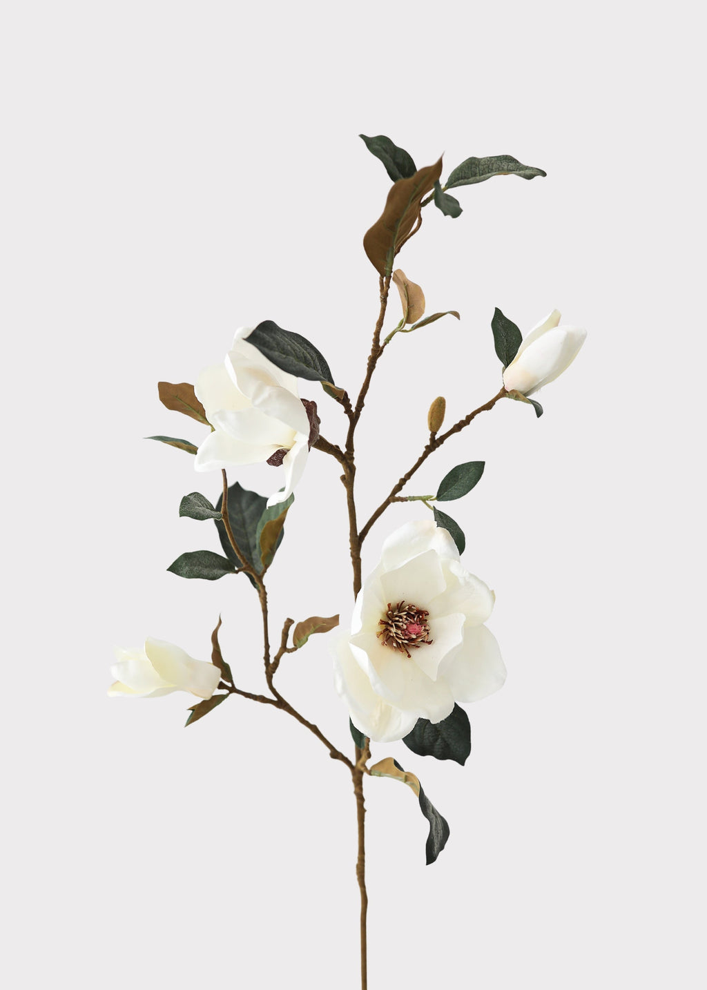 SAVE- Cream Magnolia Fake Flower Branch - 35"