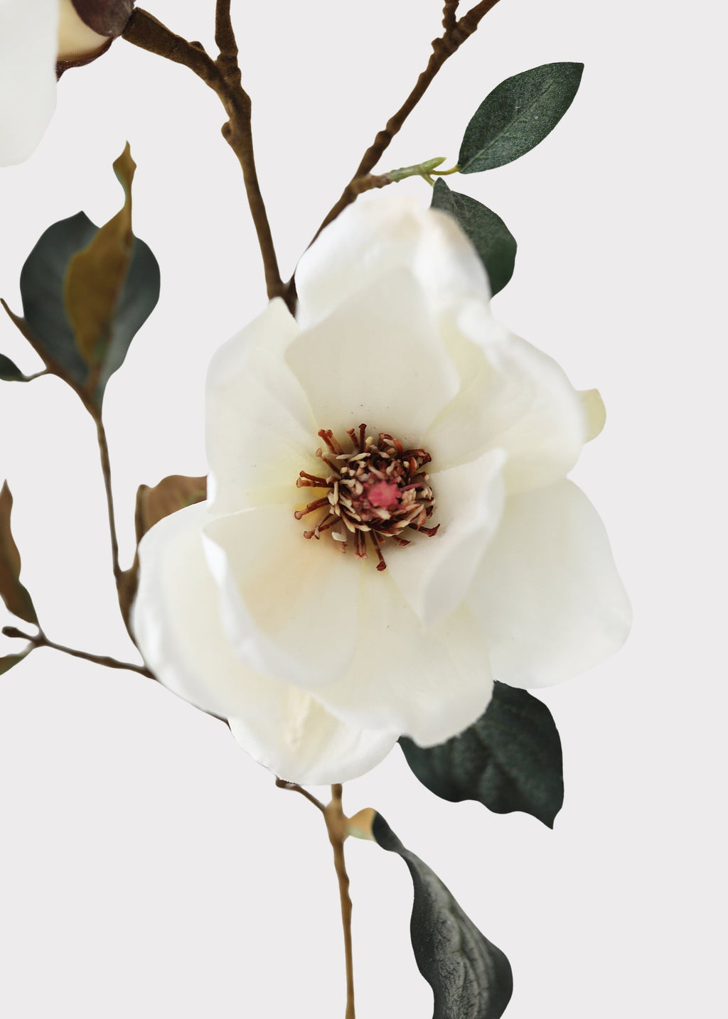 SAVE- Cream Magnolia Fake Flower Branch - 35"