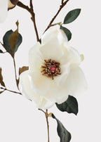 SAVE- Cream Magnolia Fake Flower Branch - 35"