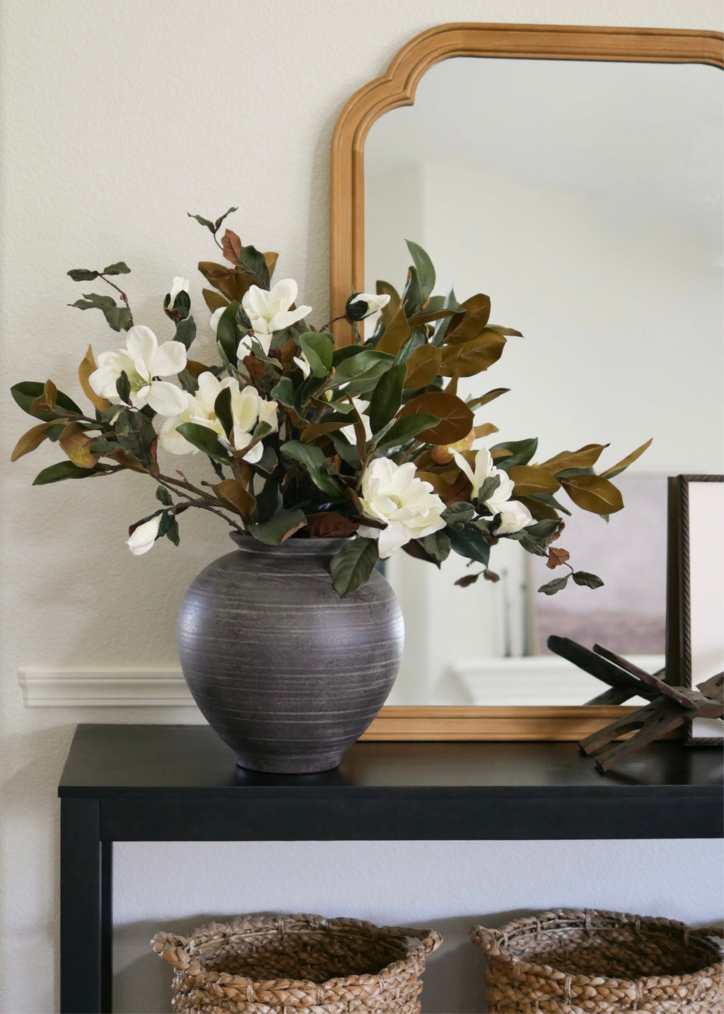 Artificial Budding Magnolia Leaf Branch - 37"
