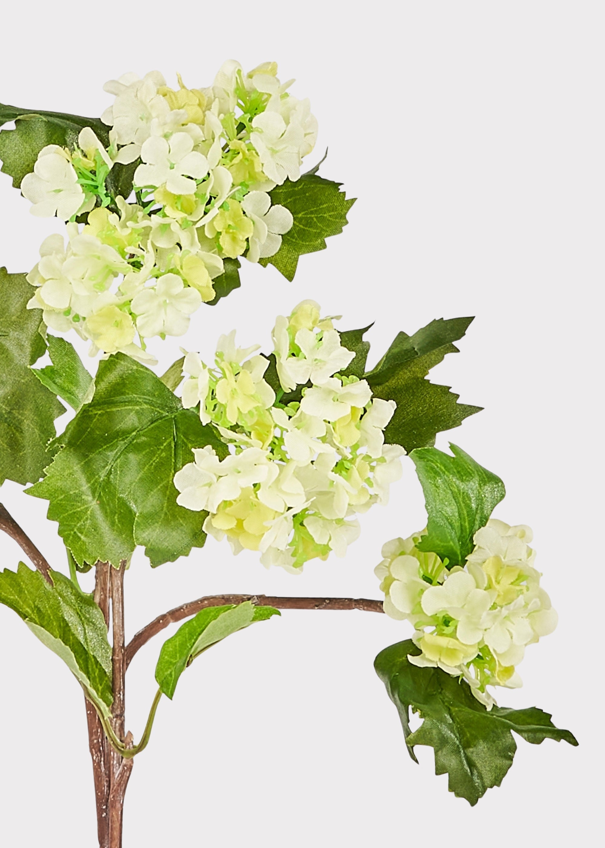Green Artificial Snowball Flowers - 17"