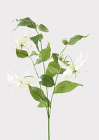 Tropical Fake Gloriosa Lily in Cream White - 34"