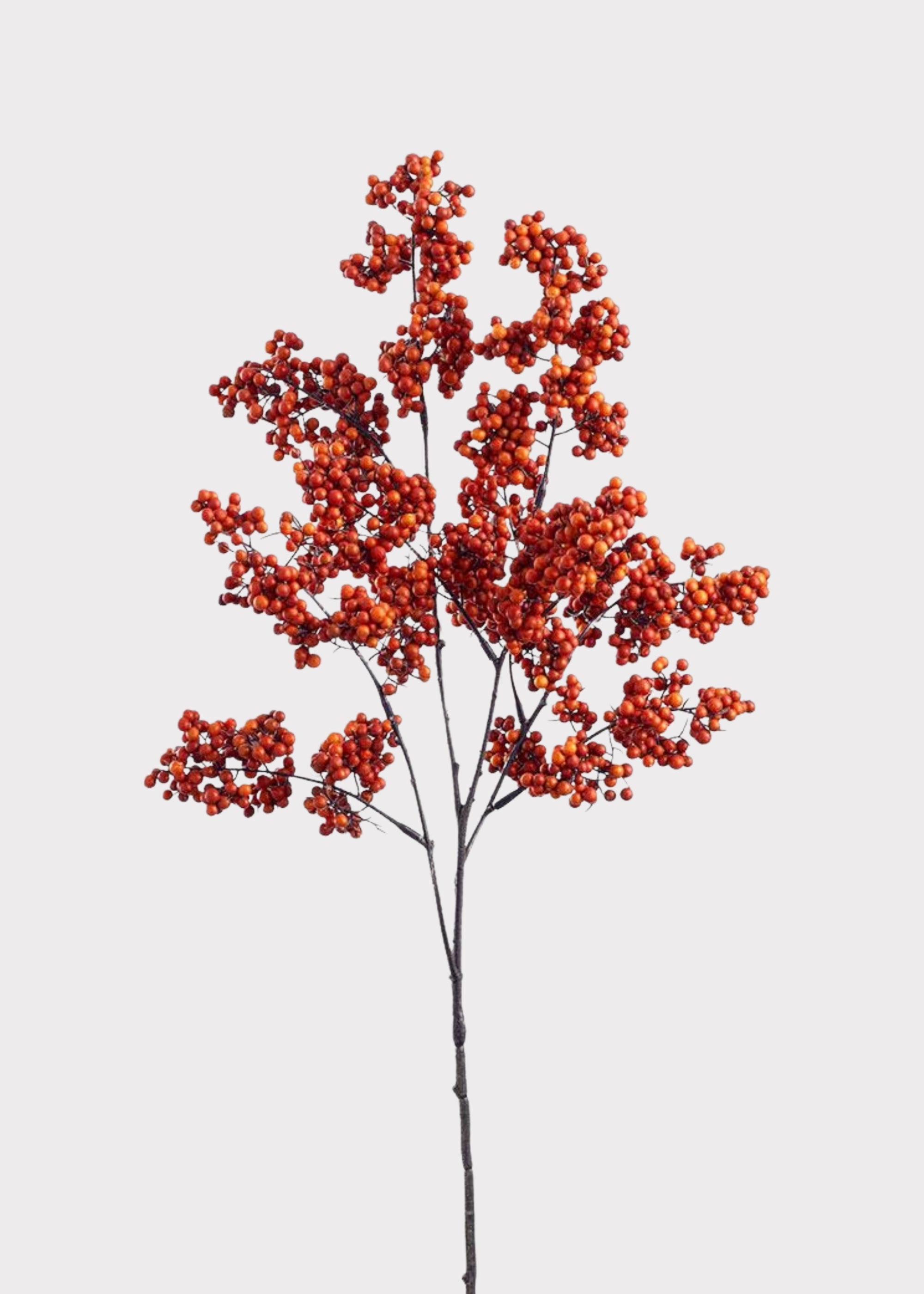 Artificial Berry Branch in Autumn Burnt Orange - 30"