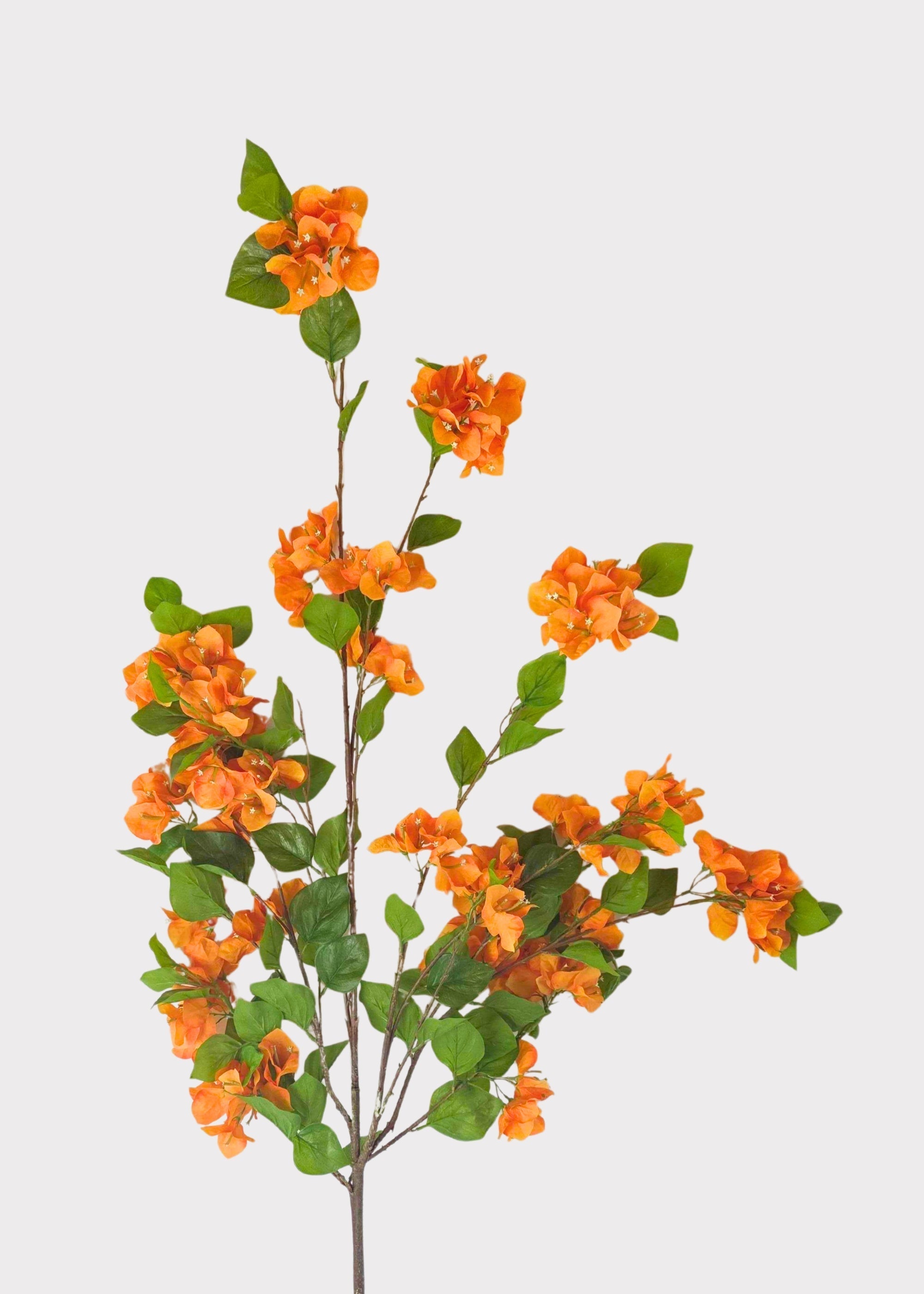 Orange Artificial Bougainvillea Hanging Flower Bush - 43"
