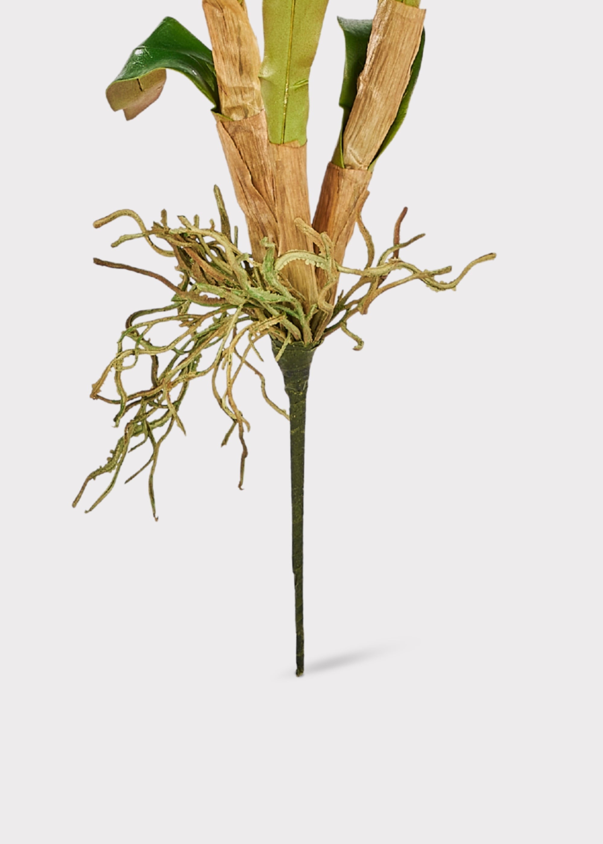 Brown and White Artificial Dendrobium Orchid Plant - 35"