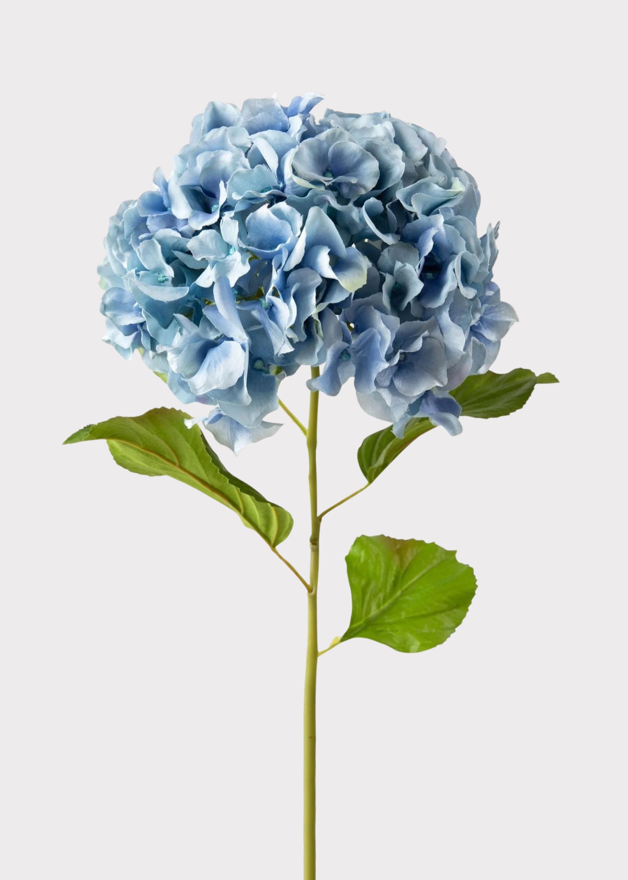 Tall Powder Blue Faux Hydrangea Flower - 45"